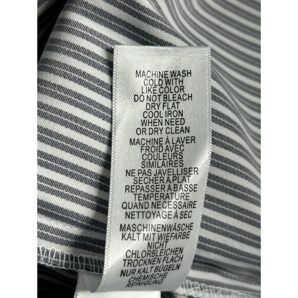 Adrianna Papell Striped Long Sleeve Tunic Top in Blue/White - Size S - Picture 6 of 6